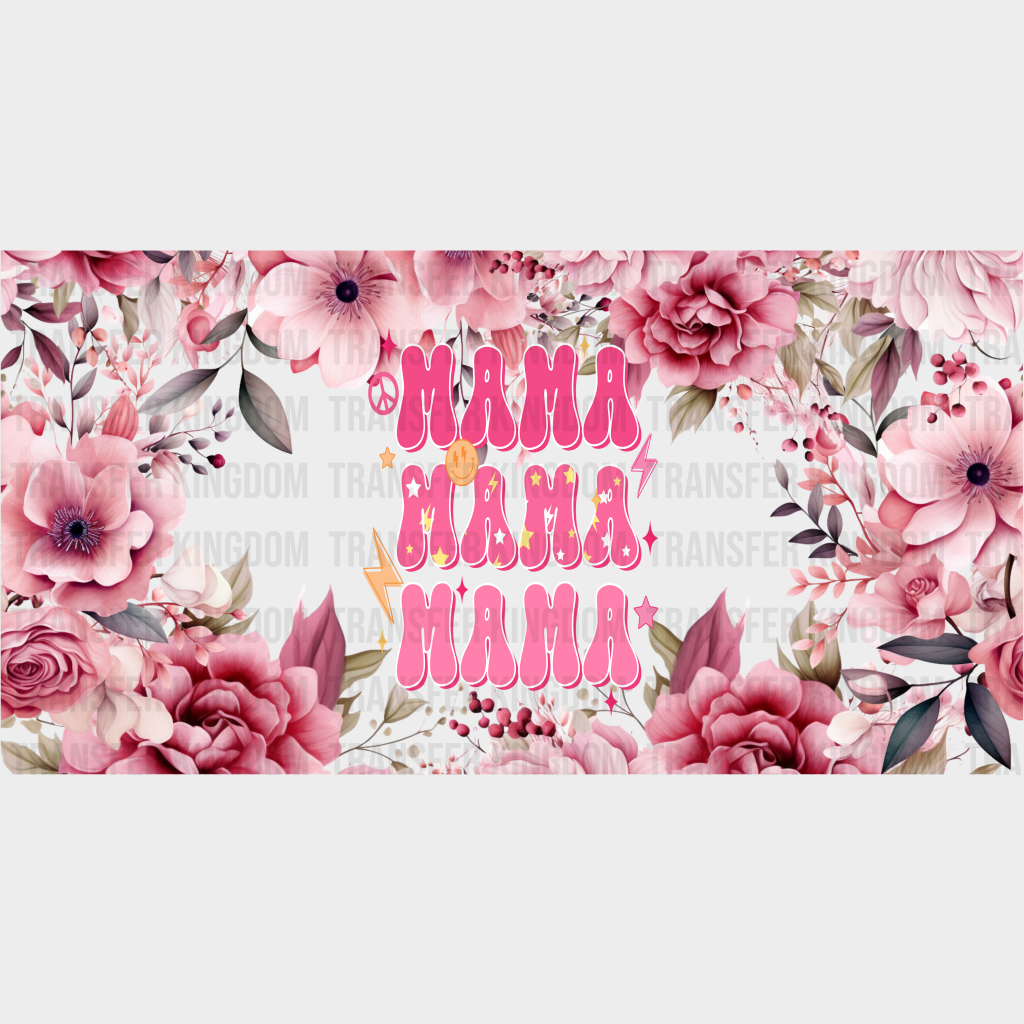 Mama Floral Design Mother’s Day Uv Dtf Transfer Cup Wrap Sticker