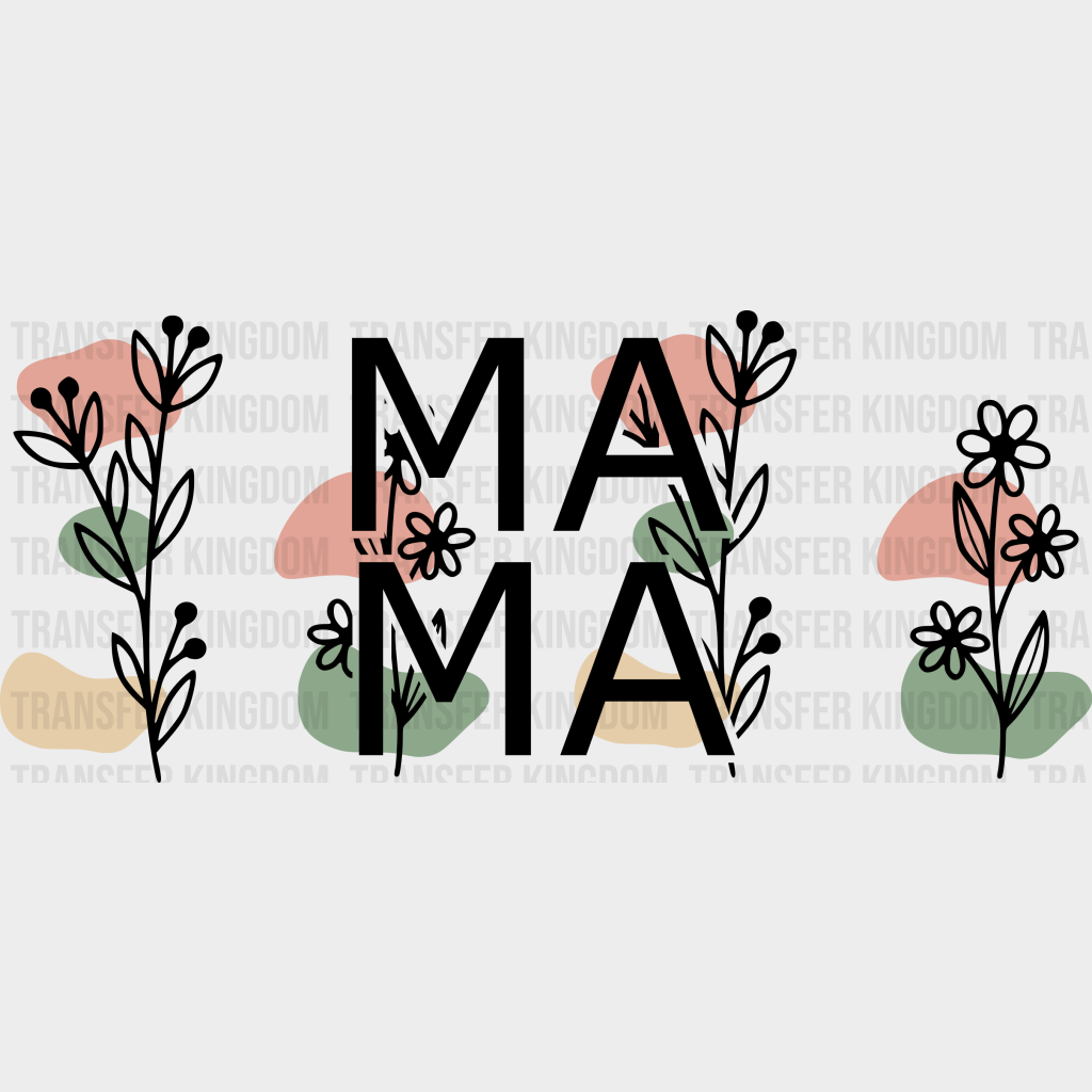 Mama Floral Mother’s Day Uv Dtf Transfer Cup Wrap Sticker