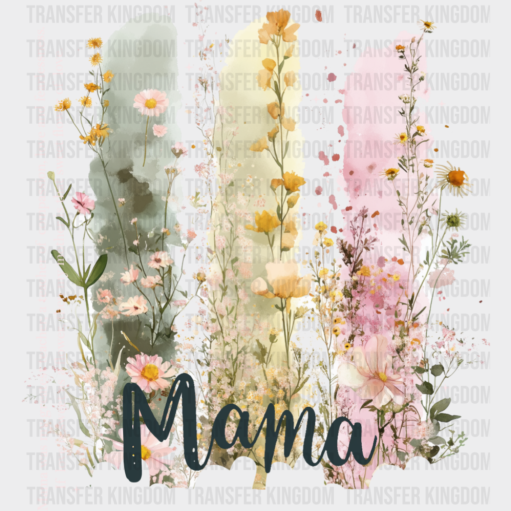 Mama Green Yellow Pink - Mother’s Day DTF Transfer