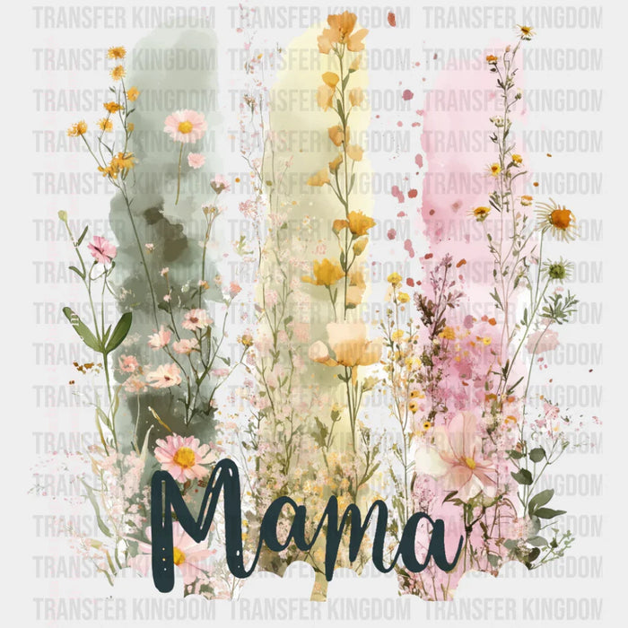 Mama Green Yellow Pink - Mother's Day DTF Transfer