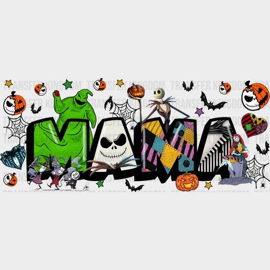 Mama Halloween - Mom Cup Wrap Uv Sticker Permanent Dtf Decal