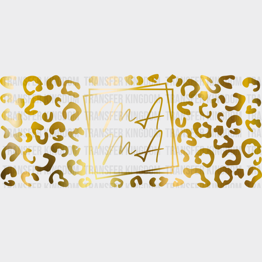 Mama Leopard Design Mother’s Day Uv Dtf Transfer Cup Wrap Sticker