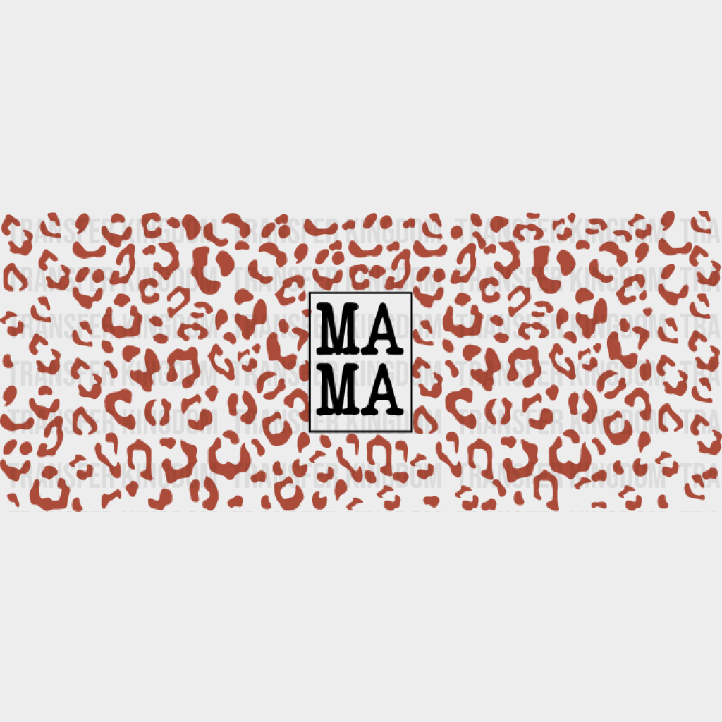 Mama Leopard Print - Mom Cup Wrap Uv Sticker Permanent Dtf Decal