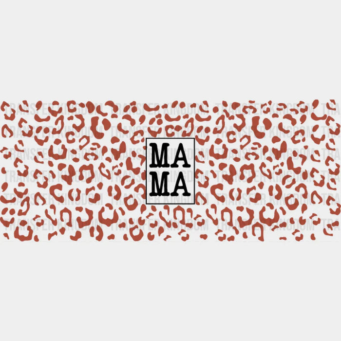 Mama Leopard Print - Mom Cup Wrap UV Sticker Permanent UV DTF Decal
