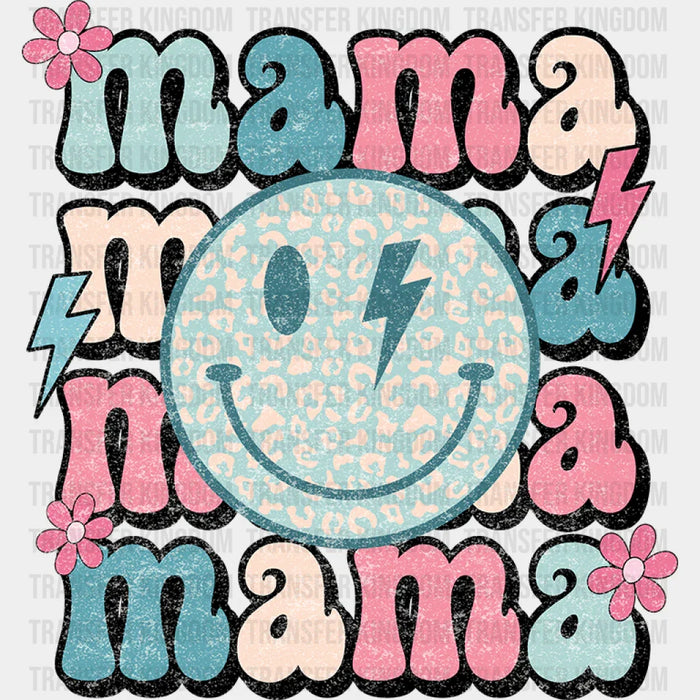 Mama Mama Mama Lightning Eye Smiley - Mothers Day - Funny Mom - Design - DTF heat transfer
