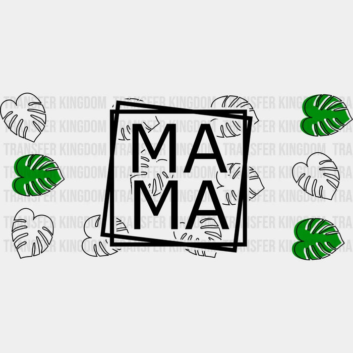 MAMA Lilypads Mother's Day UV DTF Transfer Cup Wrap UV DTF Sticker
