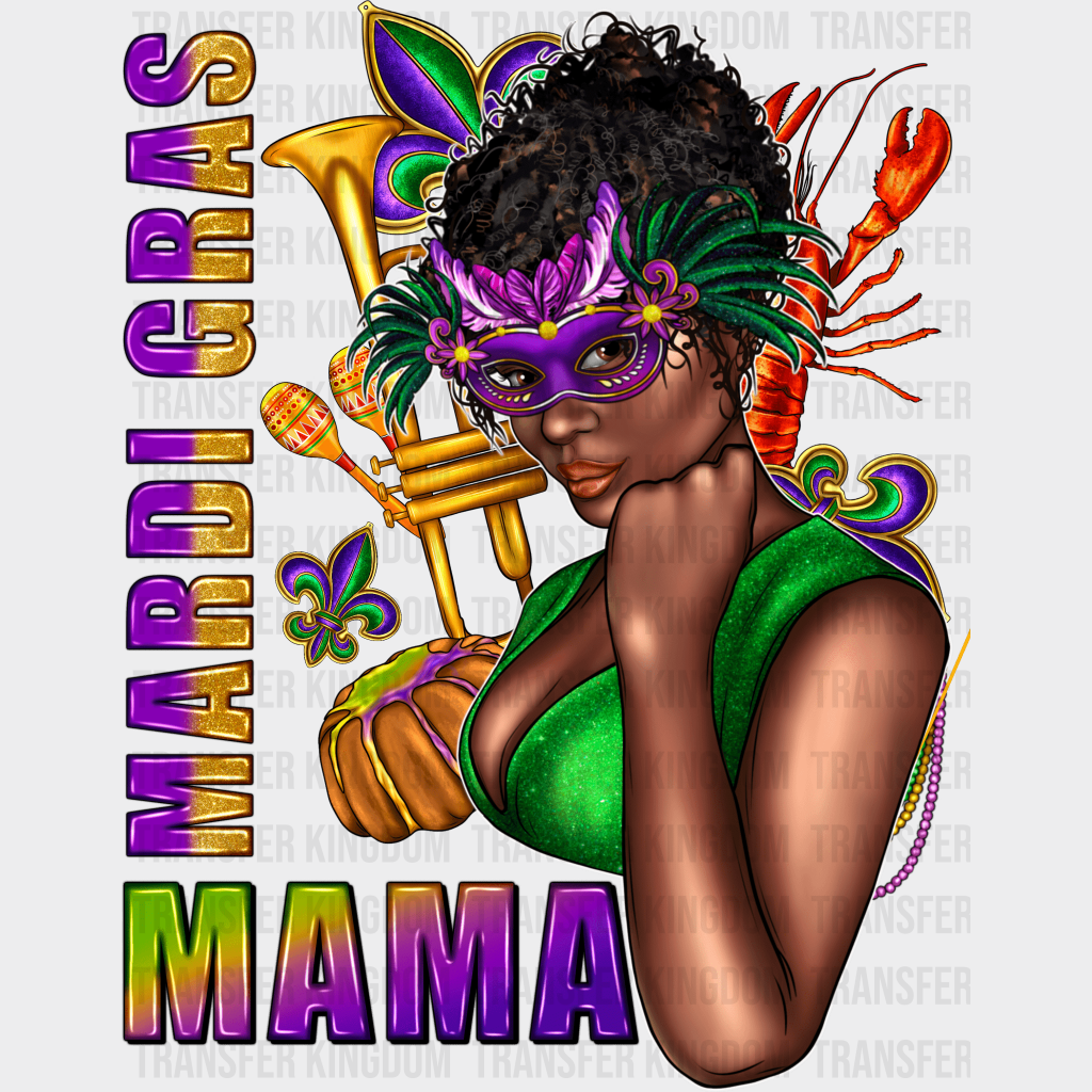 Mama Mardi Gras Design- Dtf Heat Transfer