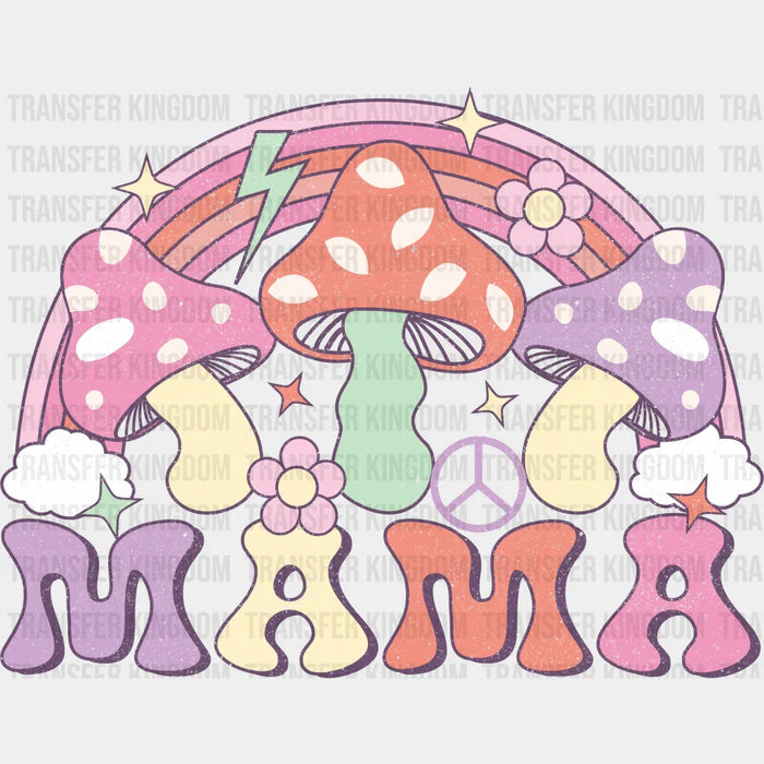 Mama Mushrooms Rainbow Design - Mothers Day - DTF Transfer