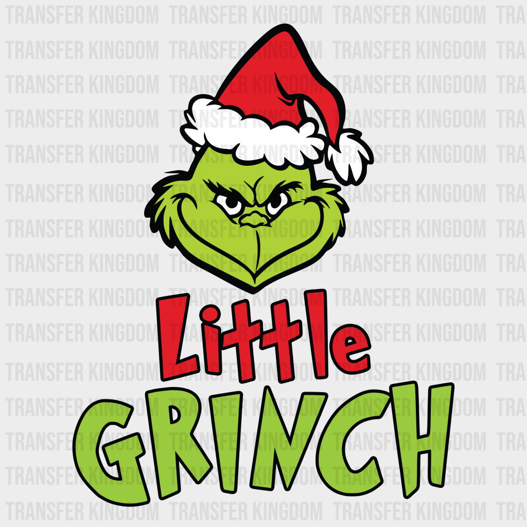 Mama Papa Little Family Grinch Design Christmas Dtf Heat Transfer Unisex - S & M ( 10 ) / See