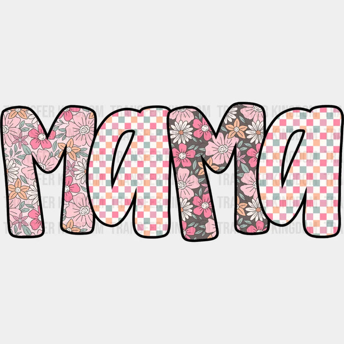Mama Pink Checkered Design - Mother's Day DTF Transfer