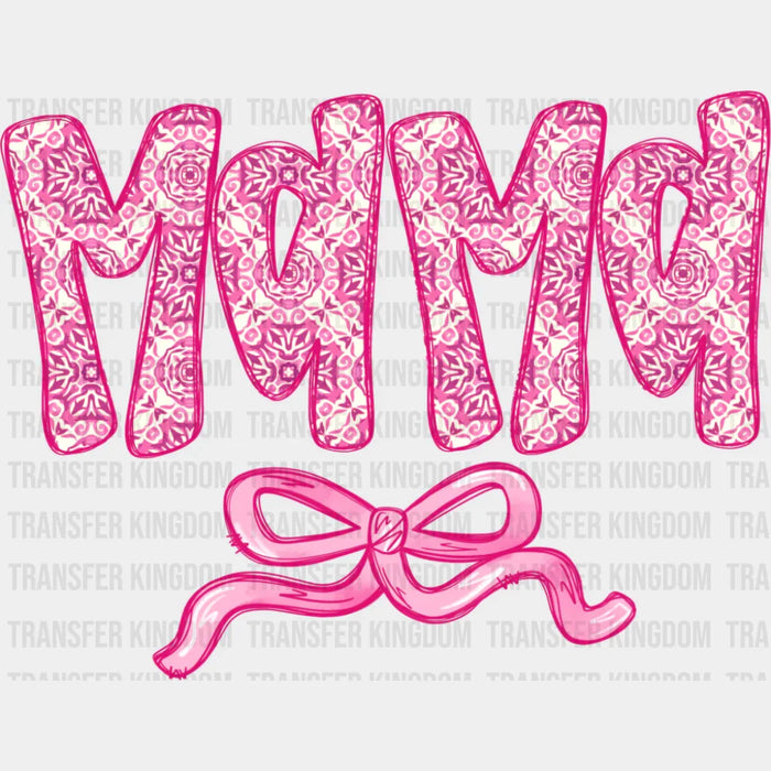 Mama Pink Ribbon Design - Mother's Day DTF Transfer
