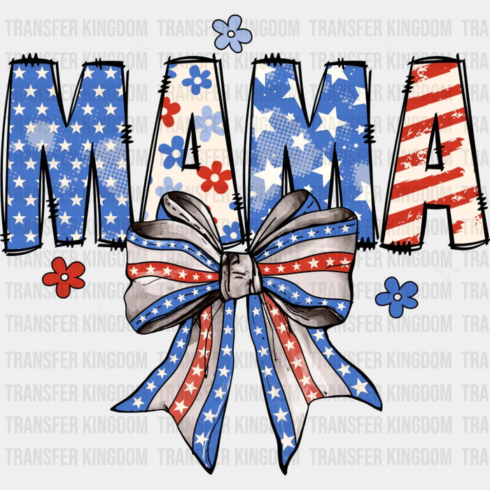 Mama Ribbon US Flag - 4th Of July DTF Transfer