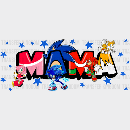 Mama Sonic The Hedgehog - Mom Cup Wrap Uv Sticker Permanent Dtf Decal