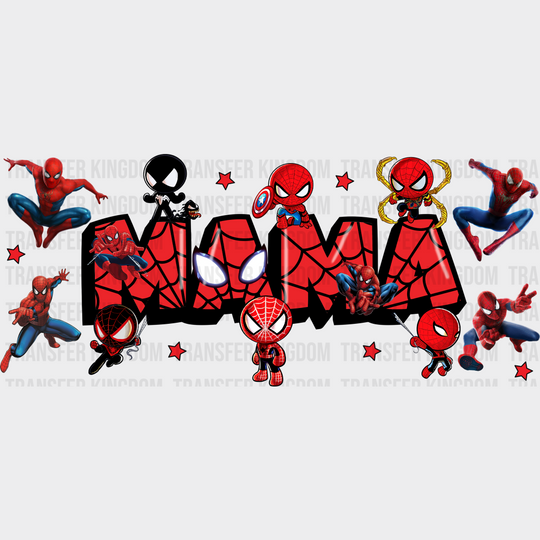 Mama Spider Man - Mom Cup Wrap Uv Sticker Permanent Dtf Decal