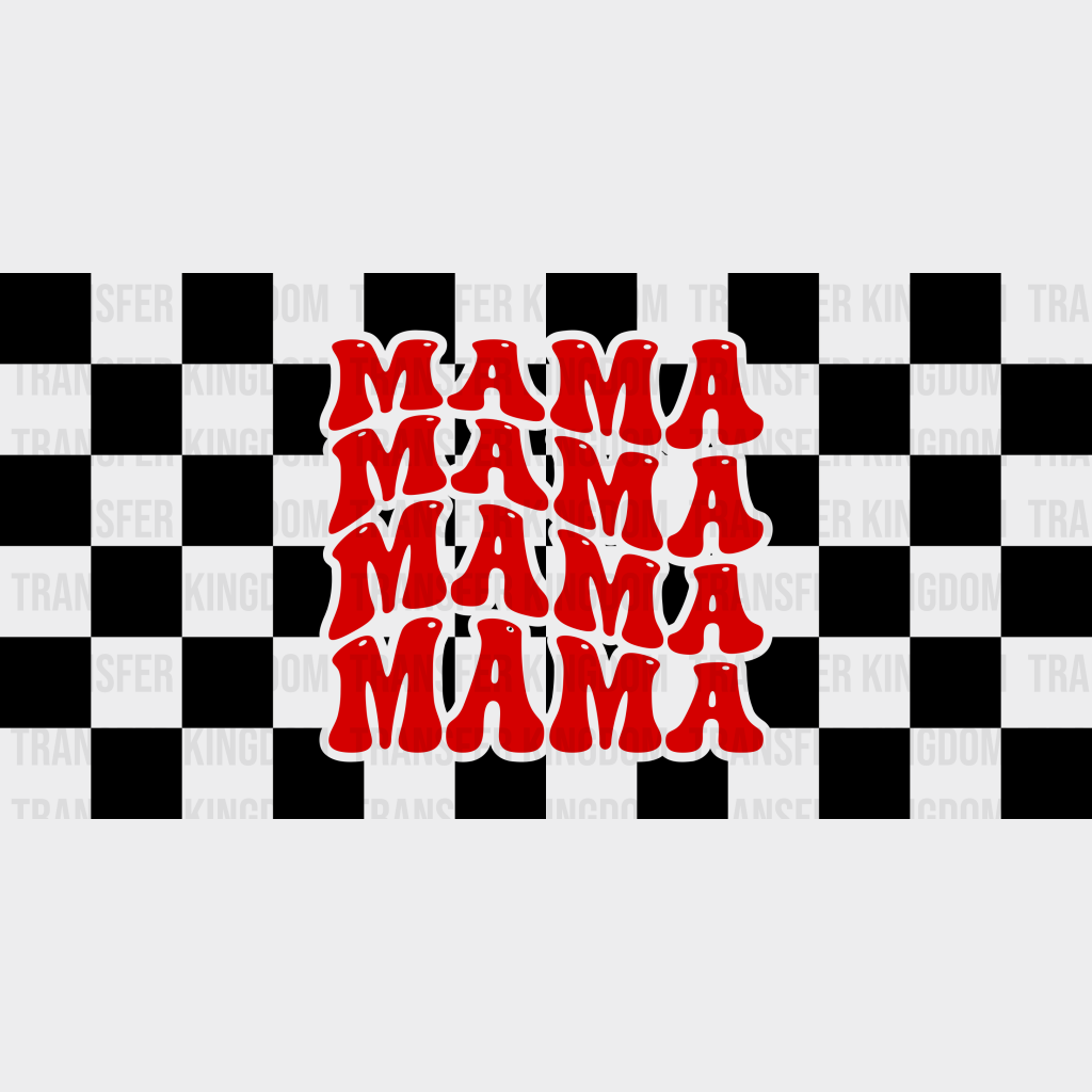 Mama Squares Mother’s Day Uv Dtf Transfer Cup Wrap Sticker