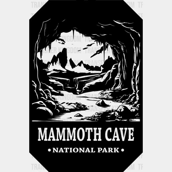Mammoth Cave National Park Black And White Design - National Parks DTF Transfers