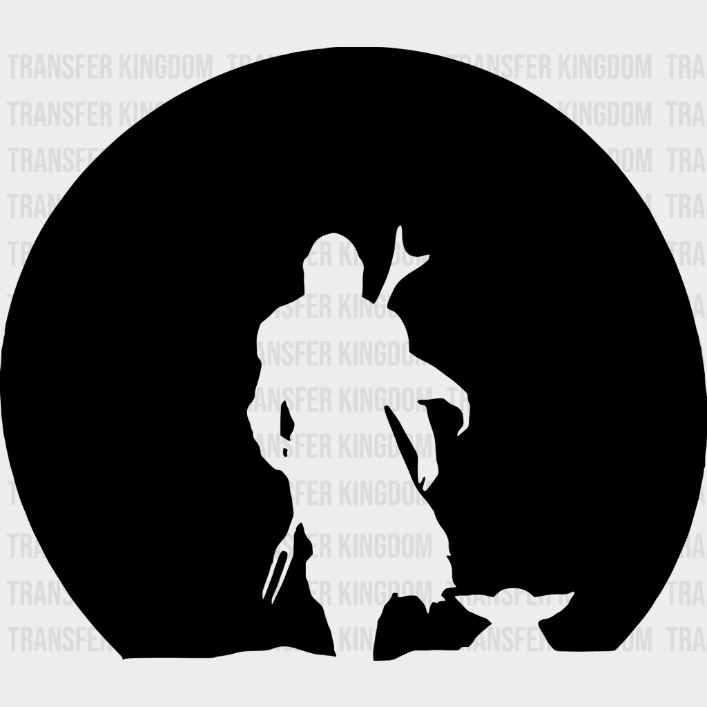 Mandalorian Silhouette Disney Dtf Transfer Unisex - S & M (10’) / Dark Color Design See Imaging