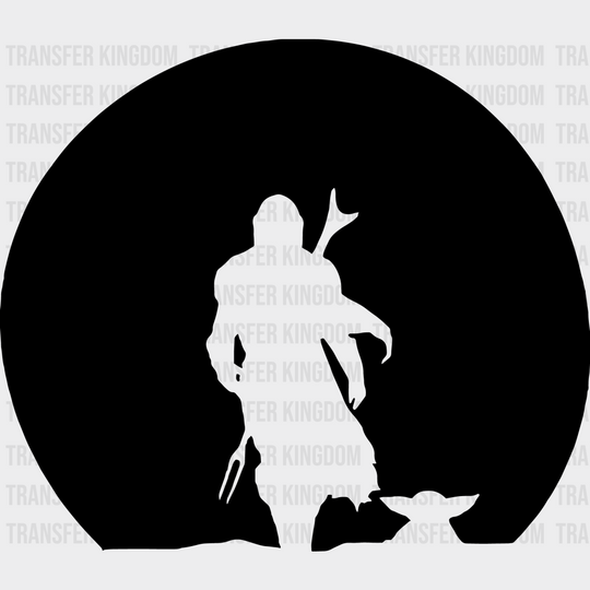 Mandalorian Silhouette Disney Dtf Transfer Unisex - S & M (10’) / Dark Color Design See Imaging