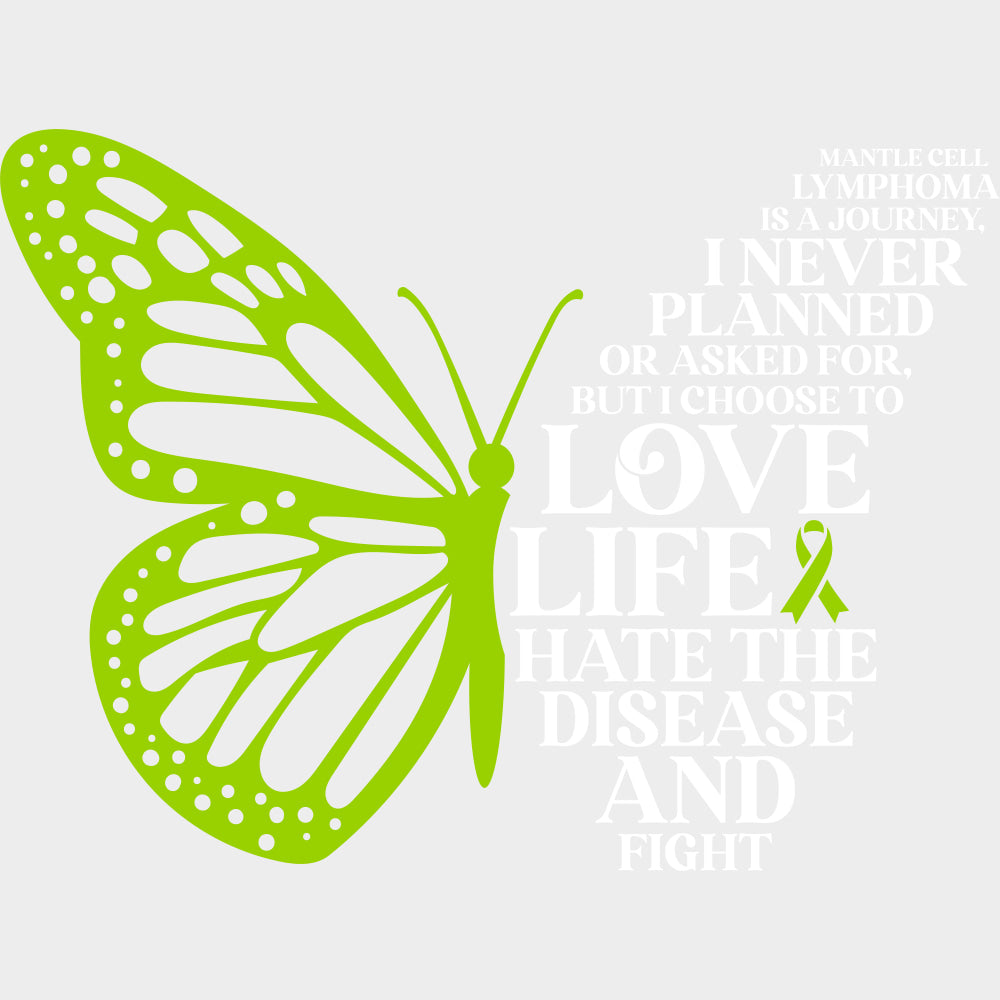 Mantle Cell Lymphoma Is A Journey - Lymphoma DTF Transfers transfer-kingdom Light Color Design (See Imaging)