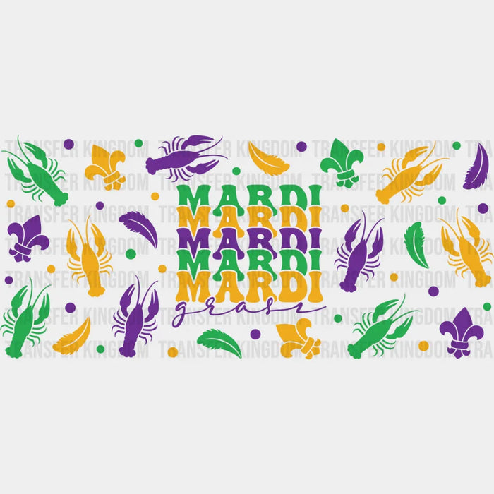 Mardi Crayfish - Mardi Gras Cup Wrap UV Sticker Permanent UV DTF Decal