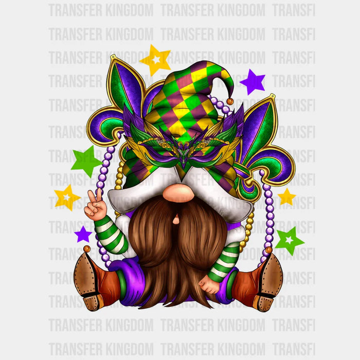 Mardi Gras Design Gnome - Mardi Gras DTF heat transfer