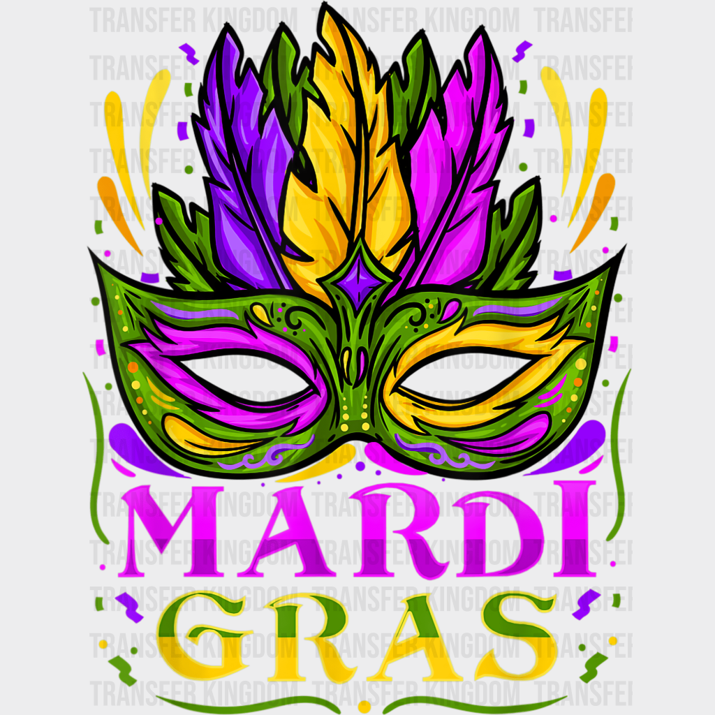 Mardi Gras Design- Dtf Heat Transfer