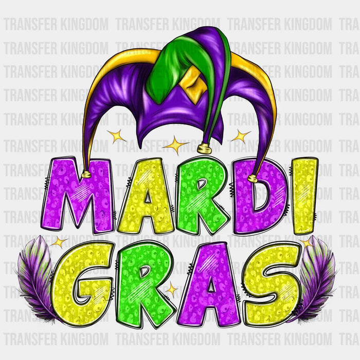 Mardi Gras Jester Design - Mardi Gras DTF heat transfer