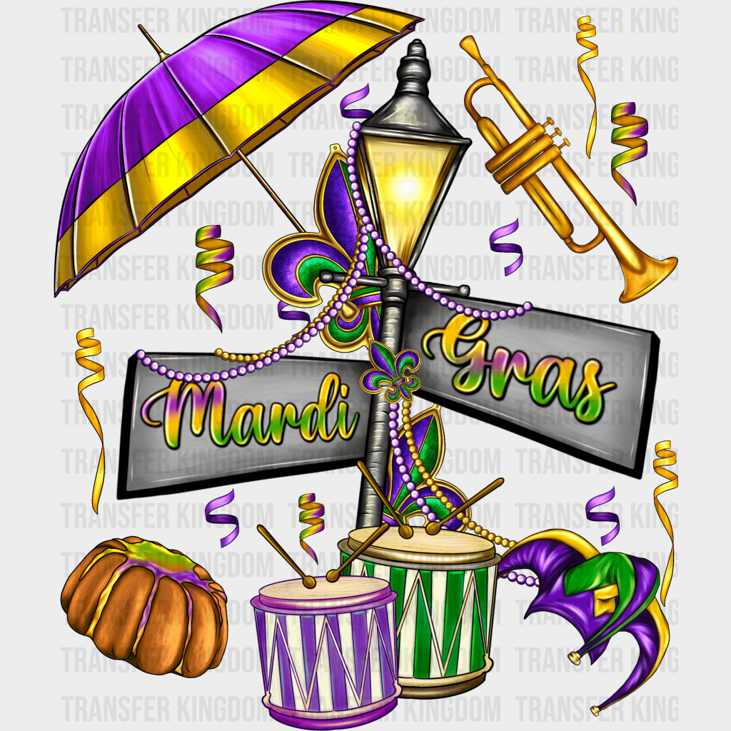 Mardi Gras Design- Dtf Heat Transfer