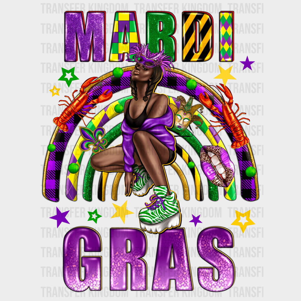 Mardi Gras Design- Dtf Heat Transfer