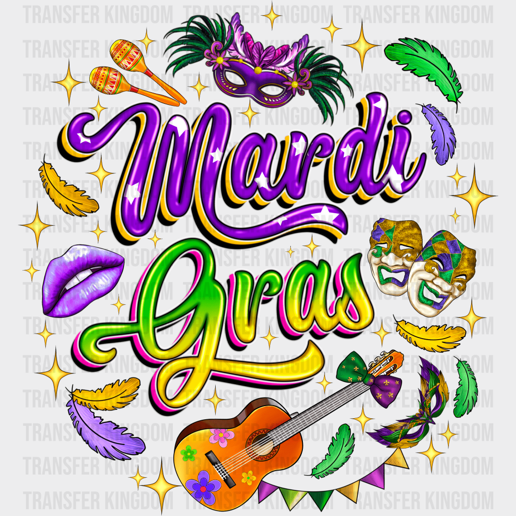 Mardi Gras Design- Dtf Heat Transfer