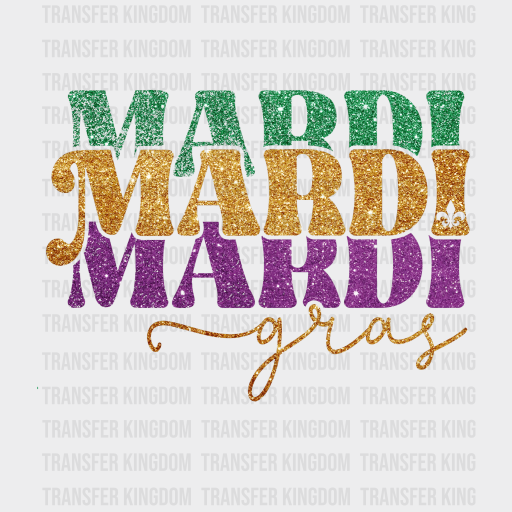 Mardi Gras Design- Dtf Heat Transfer