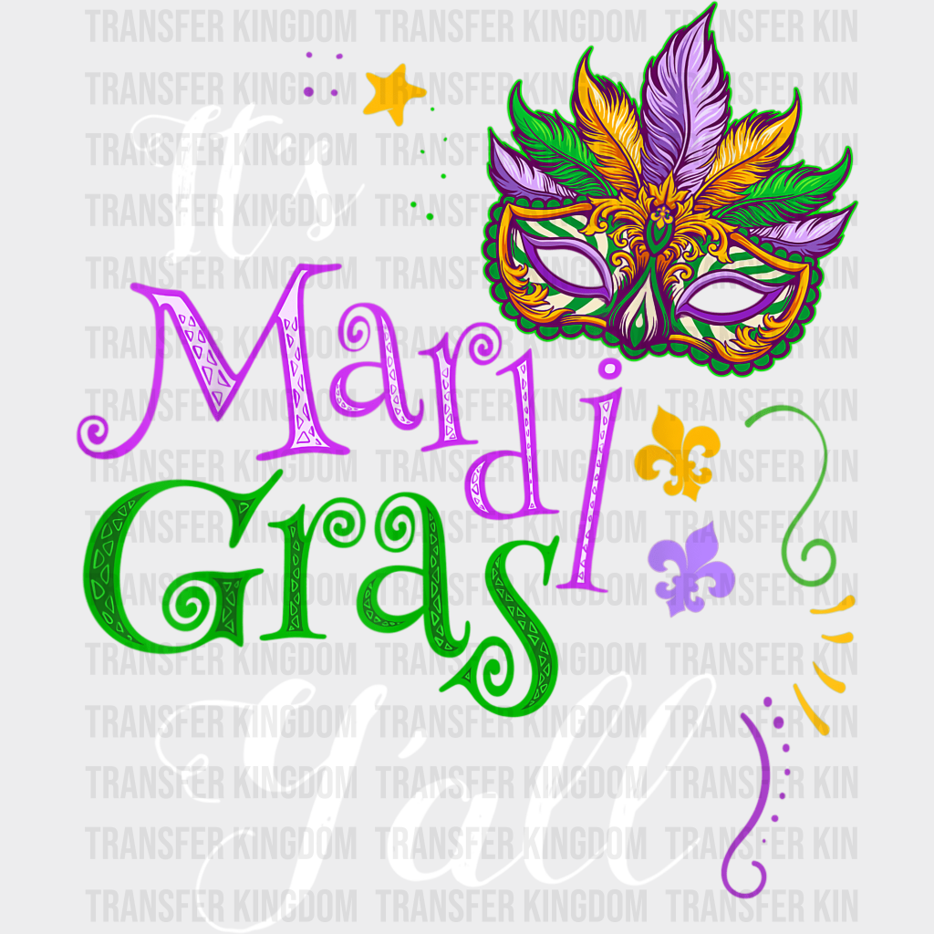 Mardi Gras Design- Dtf Heat Transfer