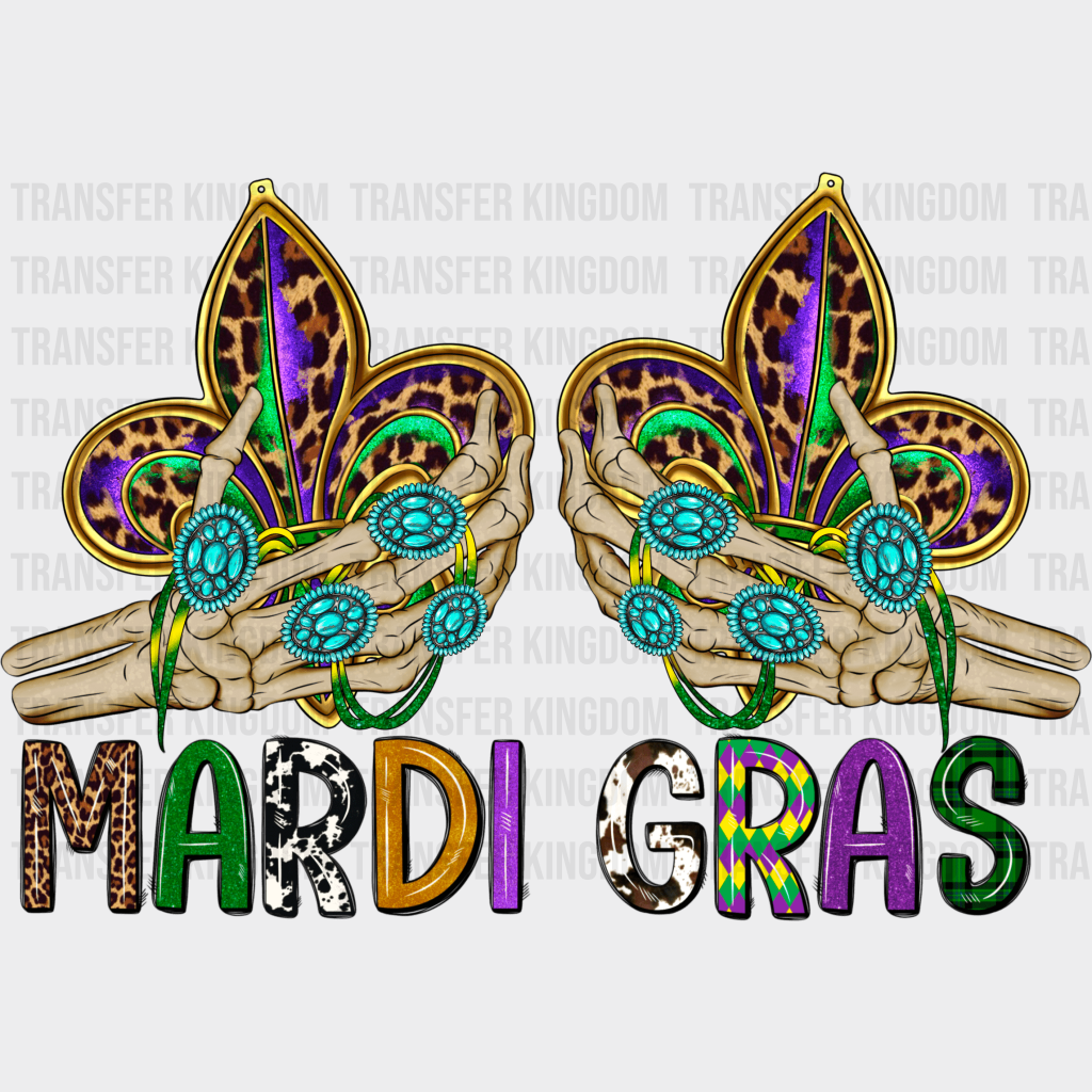 Mardi Gras Design- Dtf Heat Transfer