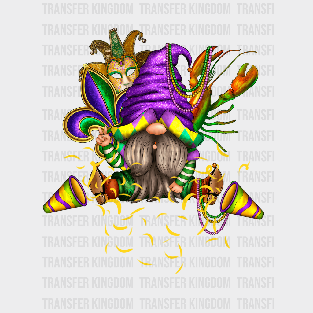 Mardi Gras Design- Dtf Heat Transfer