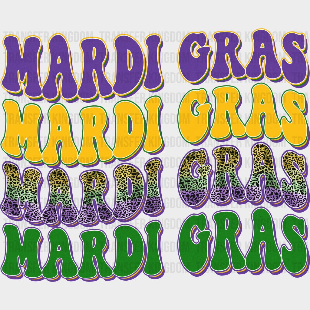 Mardi Gras Design- Dtf Heat Transfer