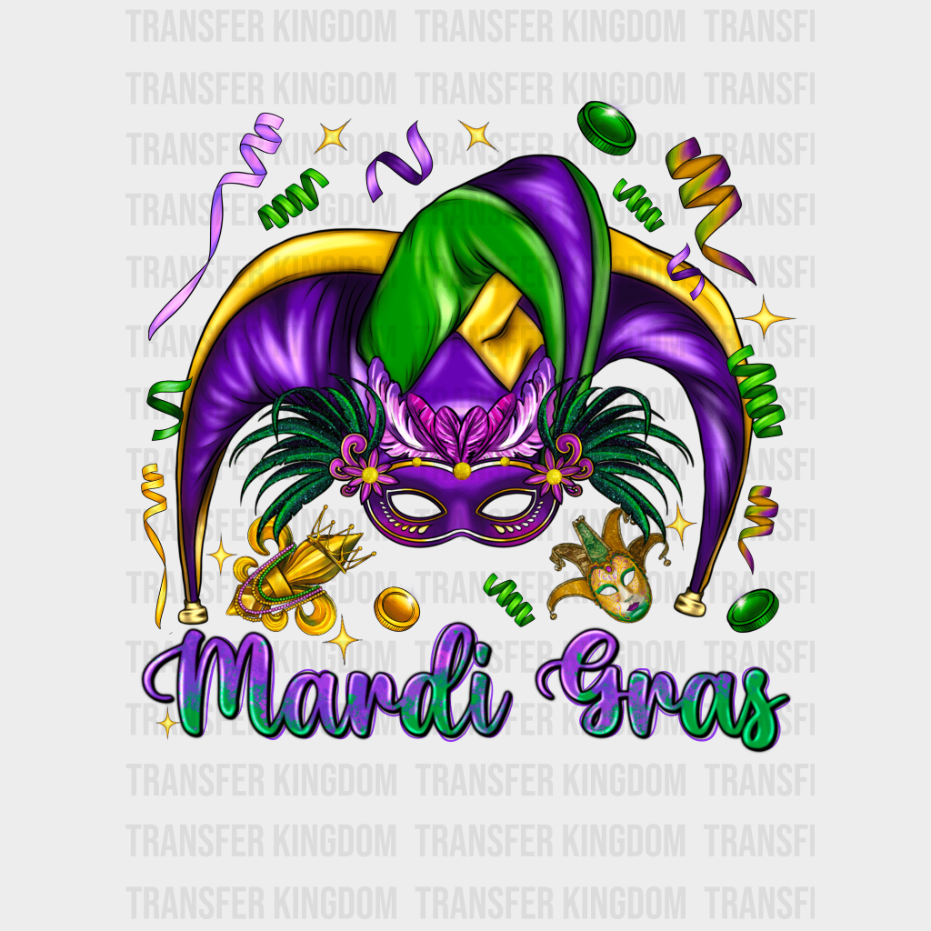 Mardi Gras Design- Dtf Heat Transfer