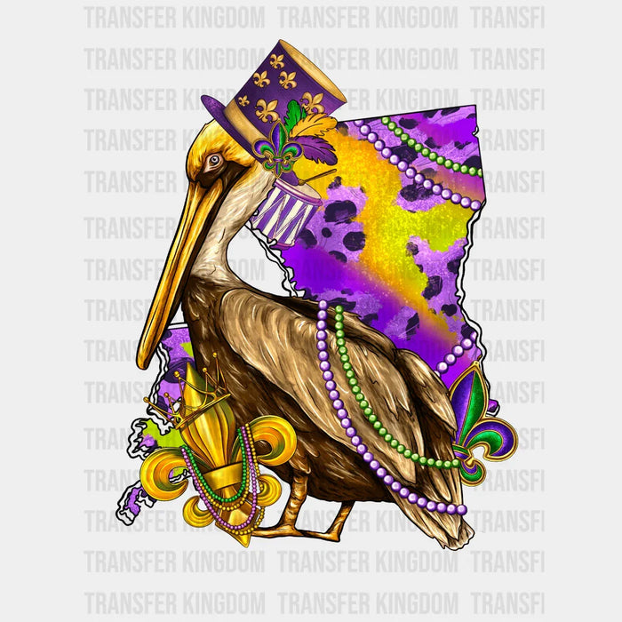 Mardi Gras Bird Design - Mardi Gras DTF heat transfer