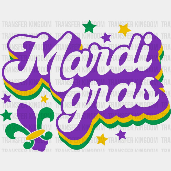 Mardi Gras Fleur de Lis - Mardi Gras DTF Transfer