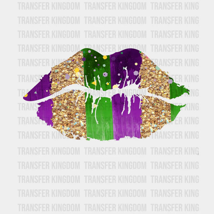 Mardi Gras Kiss Design- Mardi Gras DTF heat transfer