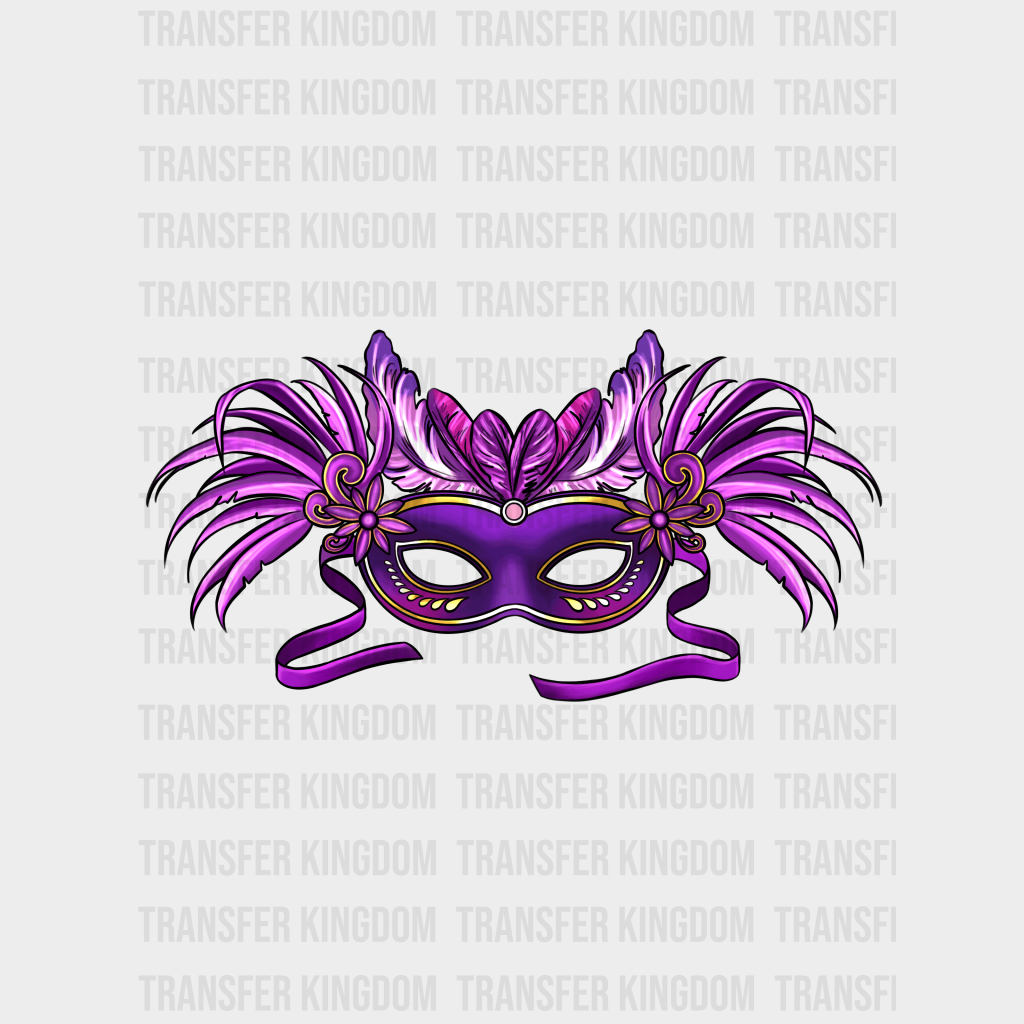 Mardi Gras Mask Design- Dtf Heat Transfer