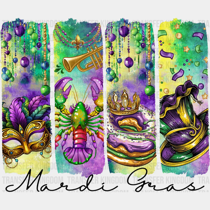 Mardi Gras Mask, Lobster, Donut & Hat - Mardi Gras DTF Transfer