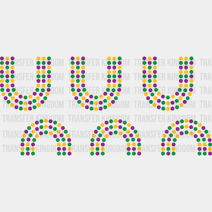 Mardi Gras Rainbow - Mardi Gras Cup Wrap UV Sticker Permanent UV DTF Decal