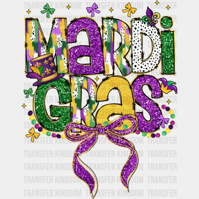 Mardi Gras Ribbon Purple - Mardi Gras DTF Transfer