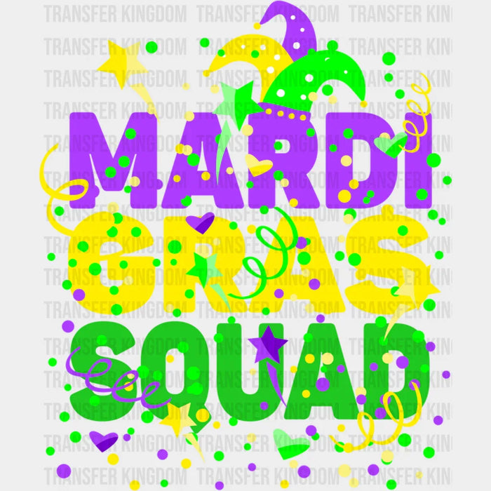 Mardi Gras Squad Design- Mardi Gras DTF heat transfer
