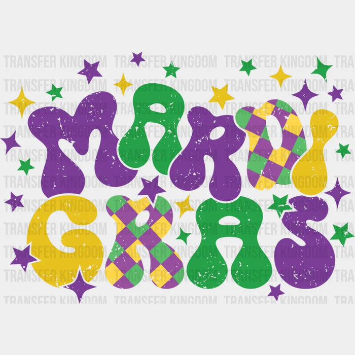 Mardi Gras Stars - Mardi Gras DTF Transfer