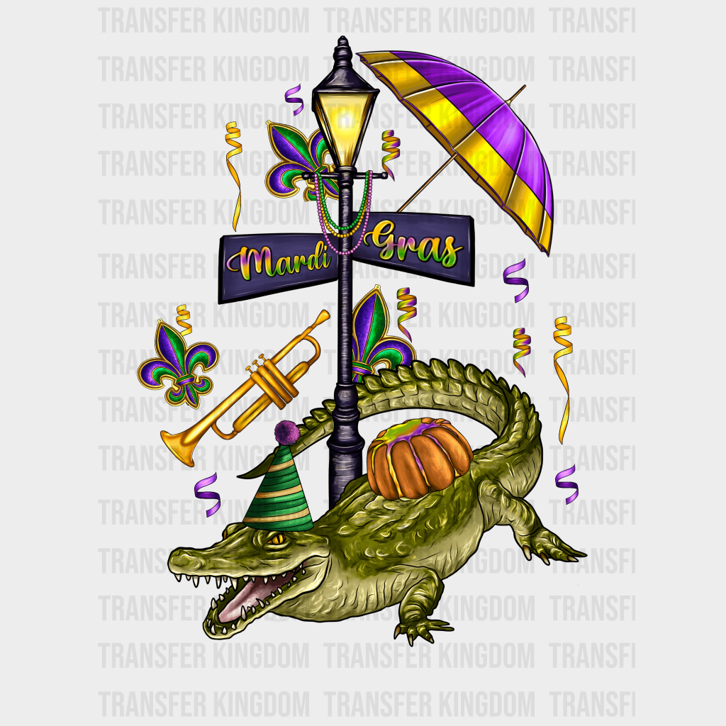 Mardi Gras Street Design- Dtf Heat Transfer