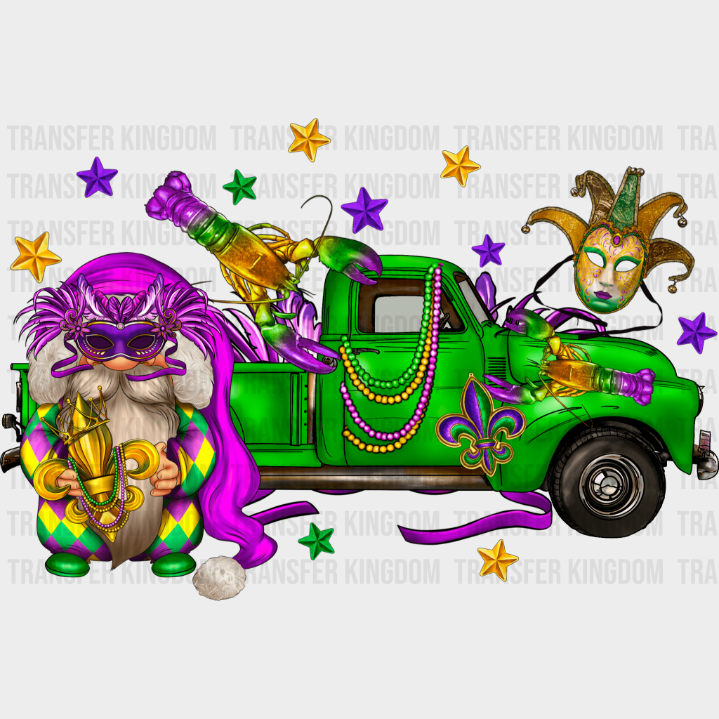 Mardi Gras Truck Design- Dtf Heat Transfer