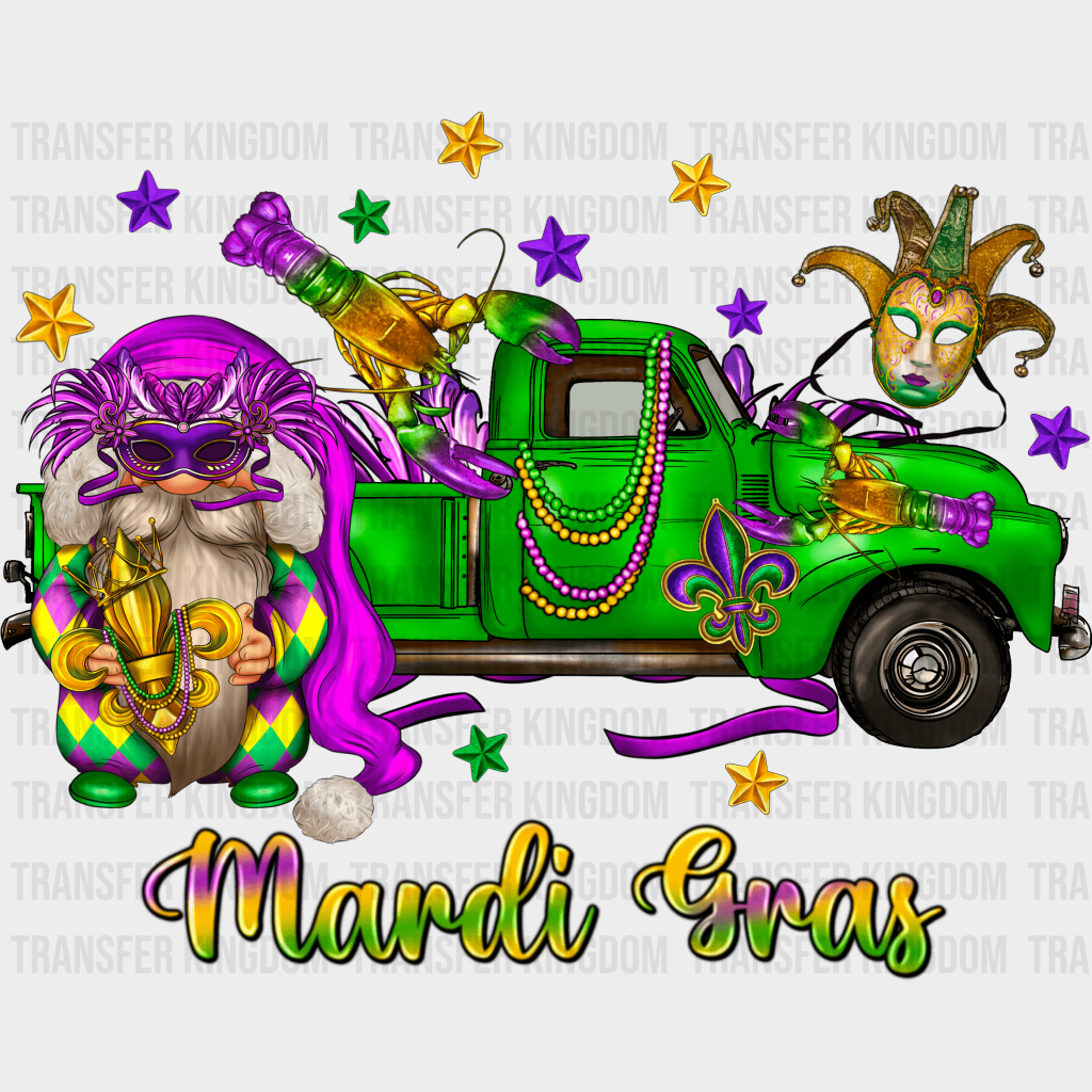 Mardi Gras Truck Design- Dtf Heat Transfer