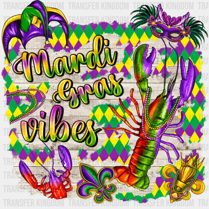 Mardi Gras Vibes Design- Mardi Gras DTF heat transfer