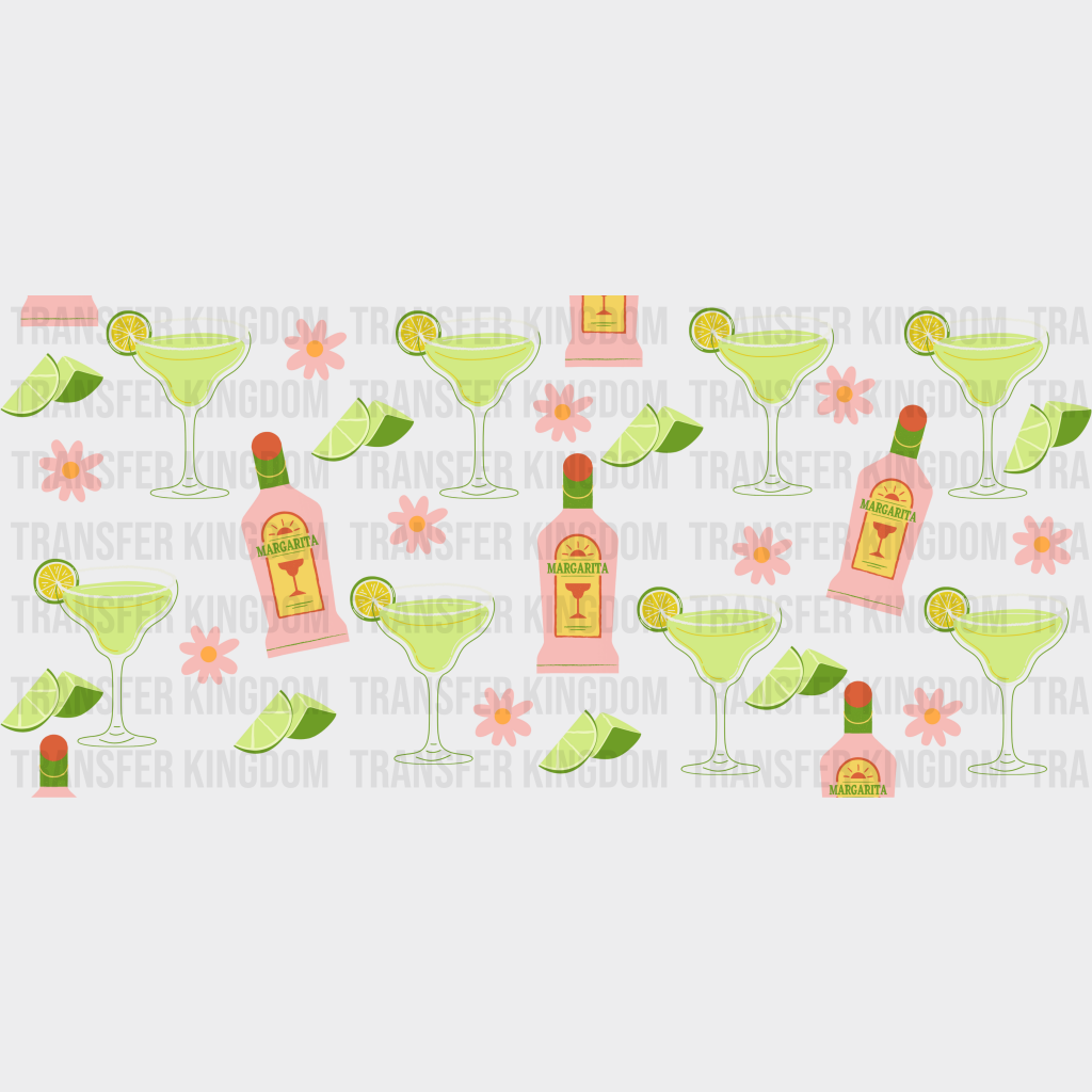 Margarita Design - Cinco De Mayo Cup Wrap Uv Sticker Permanent Dtf Decal